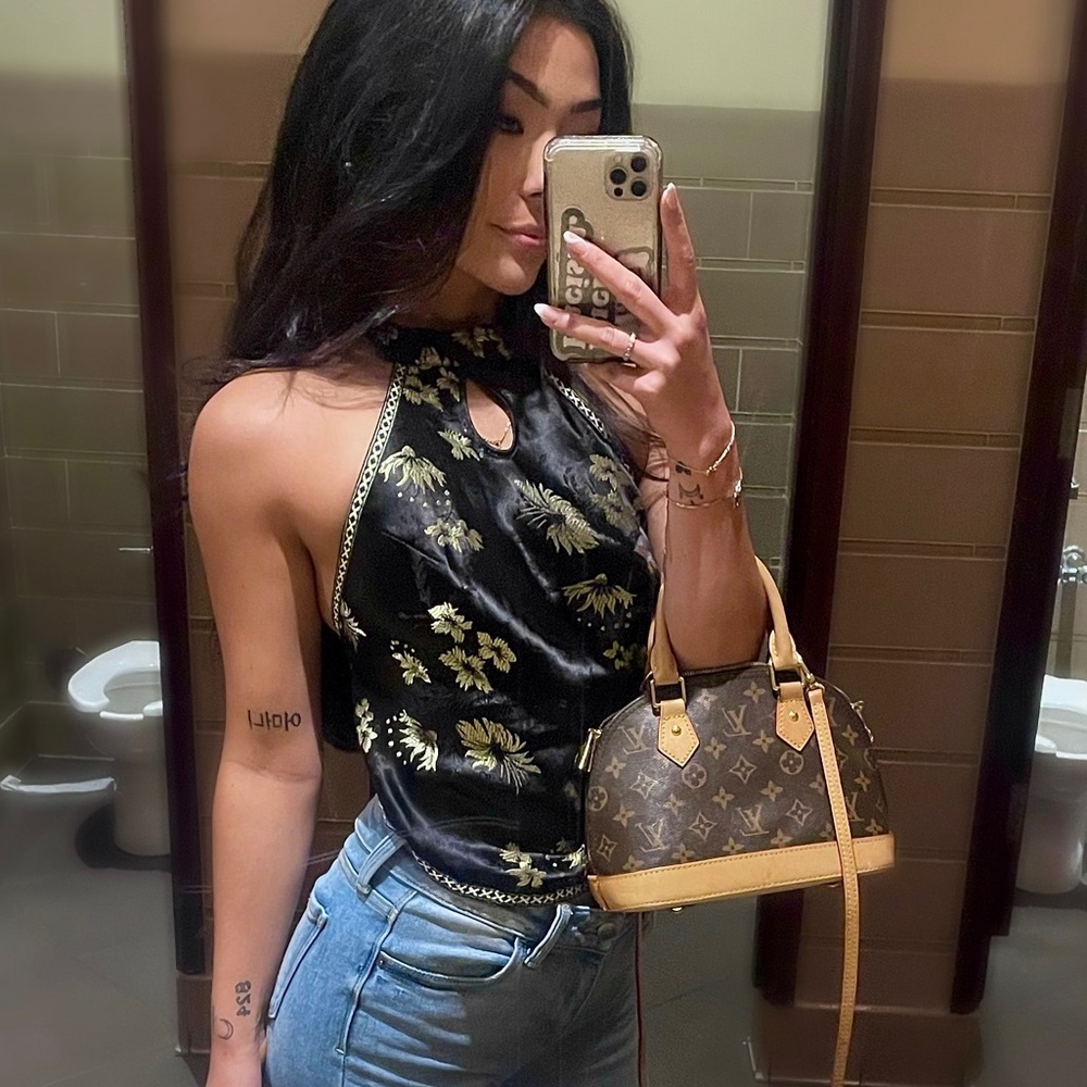 Vintage Oriental Print Halter